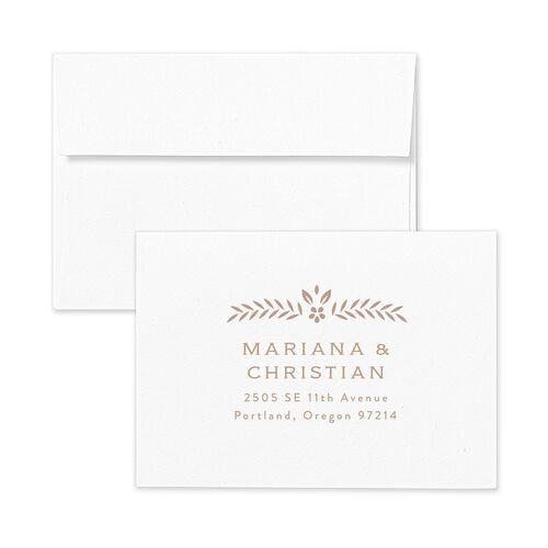 Papel Picado De Mexico Wedding Response Card Standard Envelopes White Taupe Return Address Signature Standard