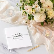We Do Wedding Guest Book Hunter Green