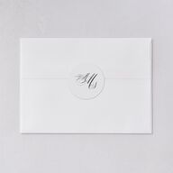 Classic Black Tie Wedding Stickers Pure White Sticker