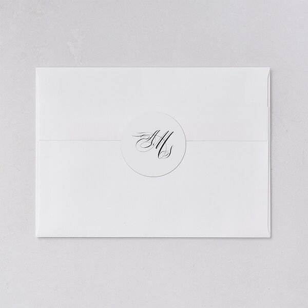 Classic Black Tie Wedding Stickers Pure White Sticker