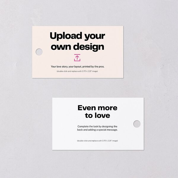 Upload Your Own Design Landscape Gift Tags Pure White Signature
