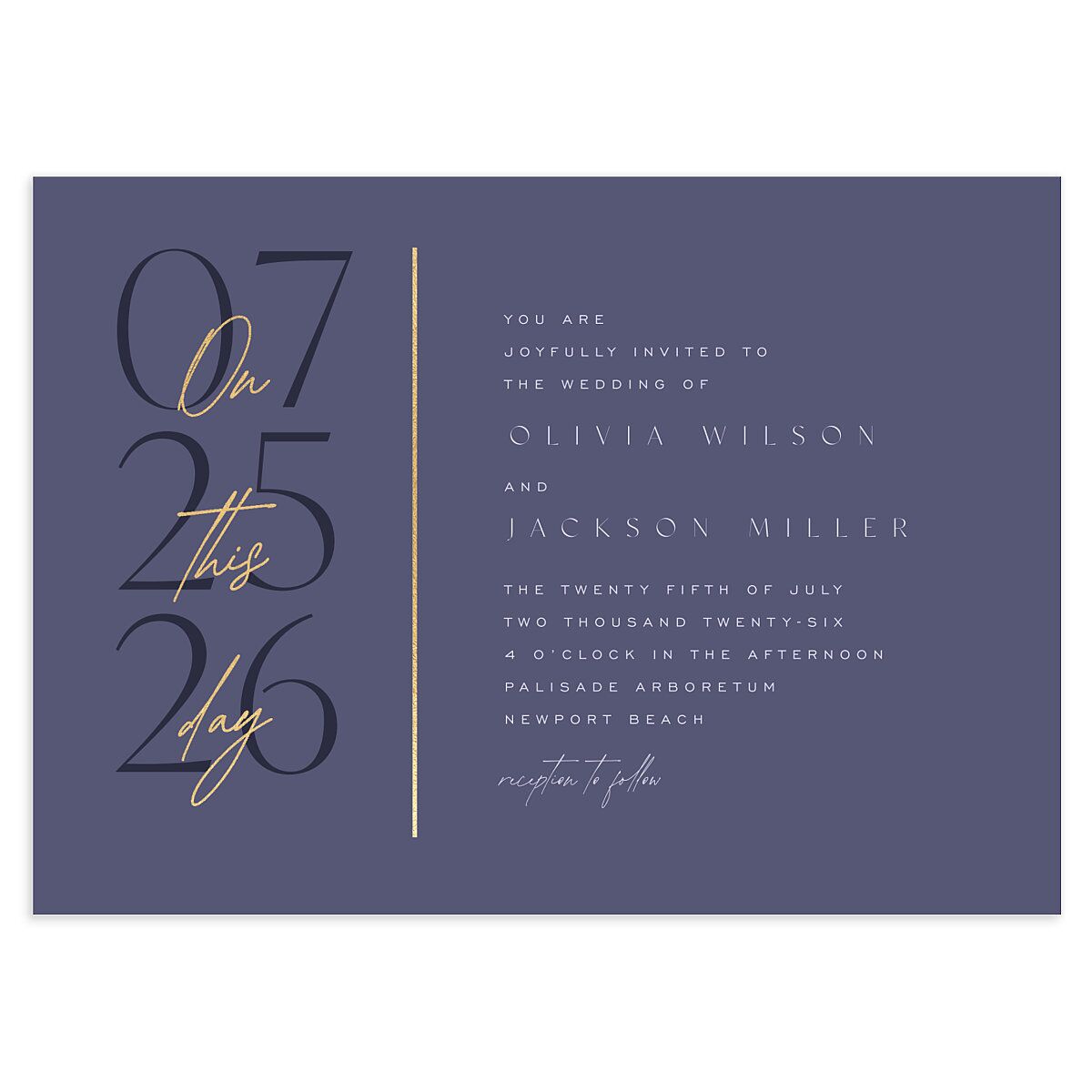 On This Day Wedding Invitations