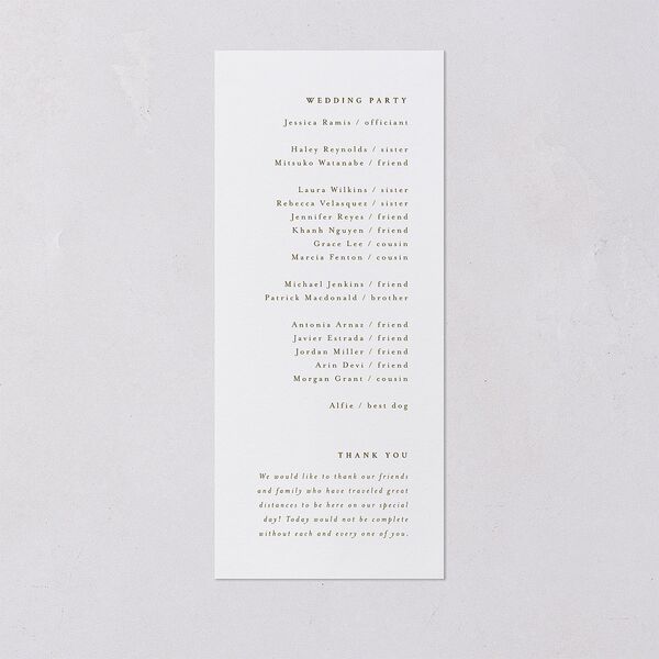 Gilded Greenery Wedding Programs Gold Pure White Signature