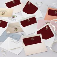 Elegant Eucalyptus Christmas Foil Wedding Invitations Gold Licorice Signature Blank No Standard