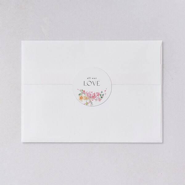 Pastel Arch Wedding Stickers Pink Cotton Sticker