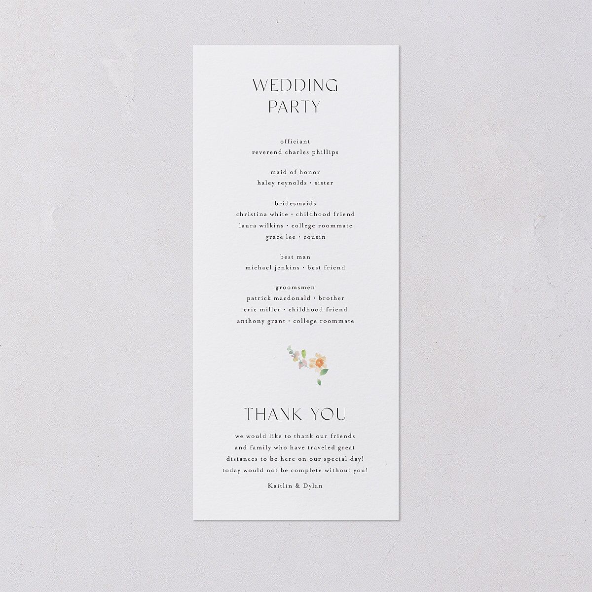 Pastel Arch Wedding Programs Gold Pink Cotton Signature