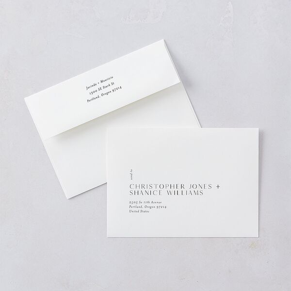 Modern Canvas Wedding Invitations Midnight Signature Blank No