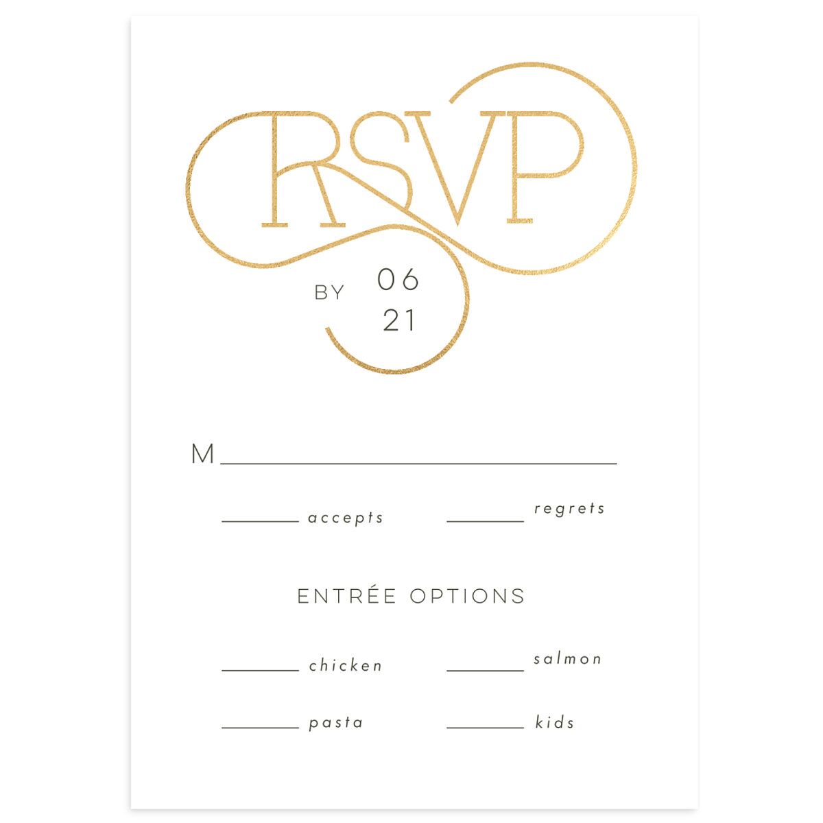 Ornate Love Song Wedding Response Cards