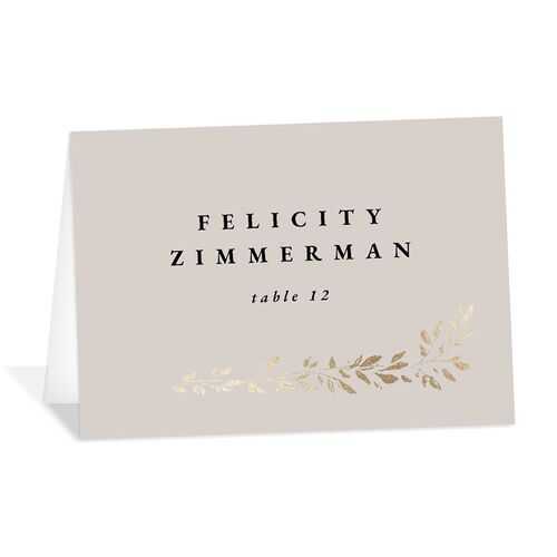 Delicate Frame Place Cards Gold Steel Gray Signature