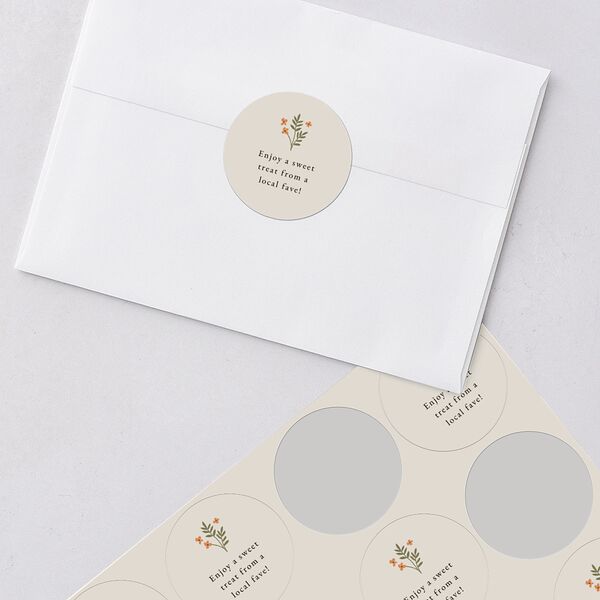 Flora Garden Border Wedding Stickers Olive Sticker
