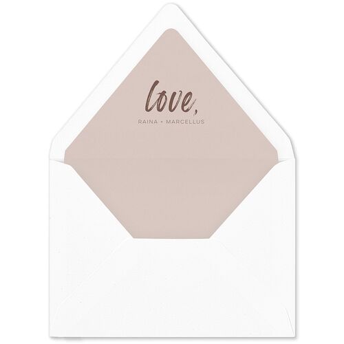 Handwritten Year Euro Envelope Liners Espresso Luxe