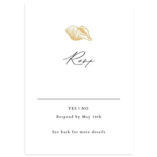 Classic Shell Wedding Response Cards Gold Licorice Signature Standard