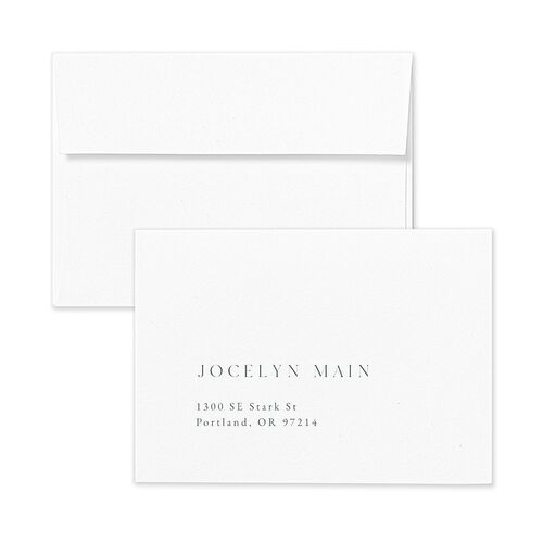 Floral Sketch Wedding Response Card Standard Envelopes White Deep Olive Return Address Signature Standard
