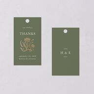 Nouveau Frame Favor Gift Tags Gold Dark Camo Signature