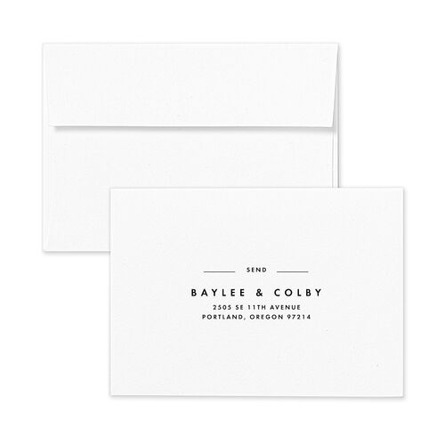 Moody Romantic Lace Floral Response Card Envelopes Red Clay White Return Address Signature Standard