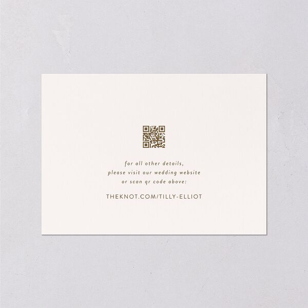 Photo Elopement Wedding Enclosure Cards Linen Signature Standard