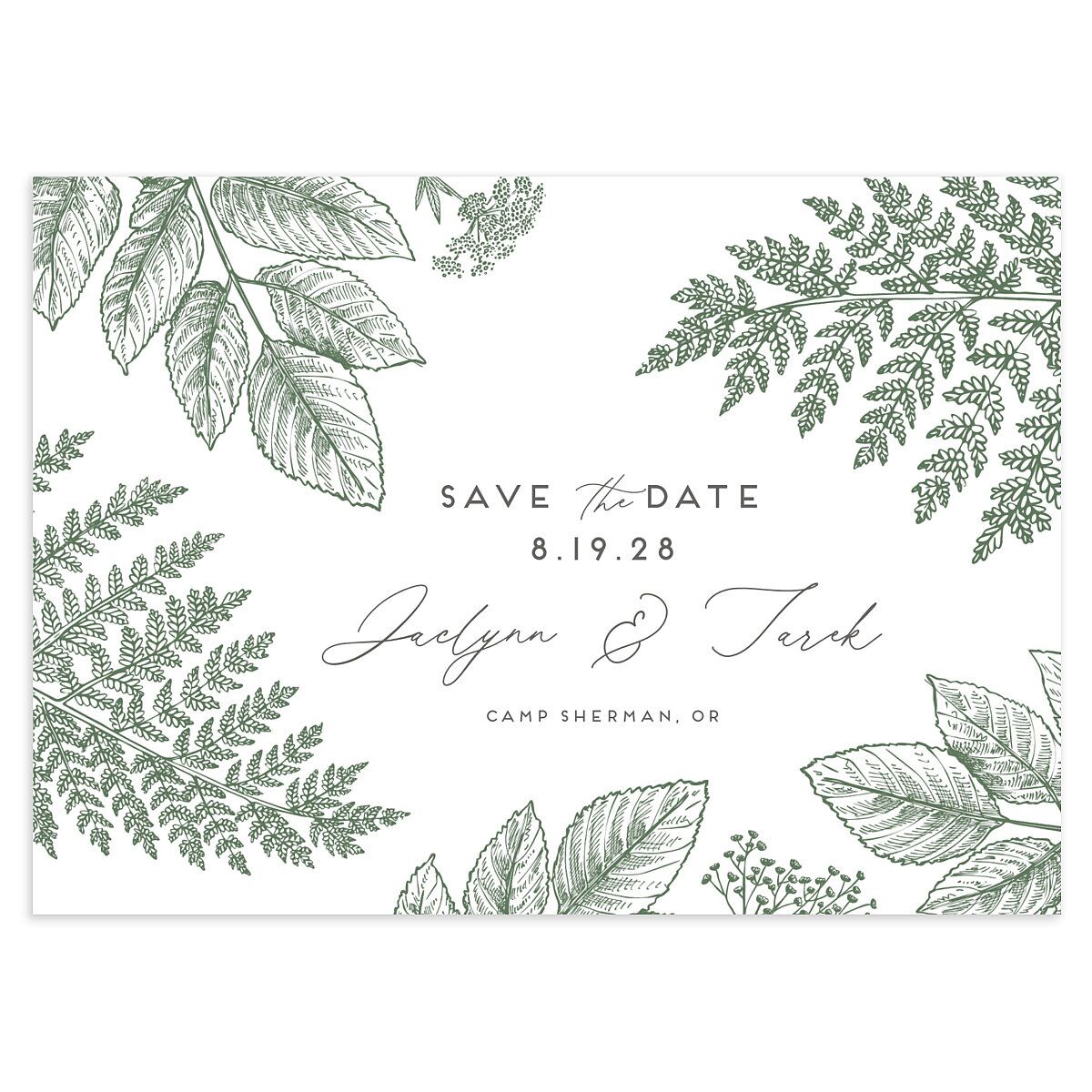 Botanical Frame Save The Date Cards