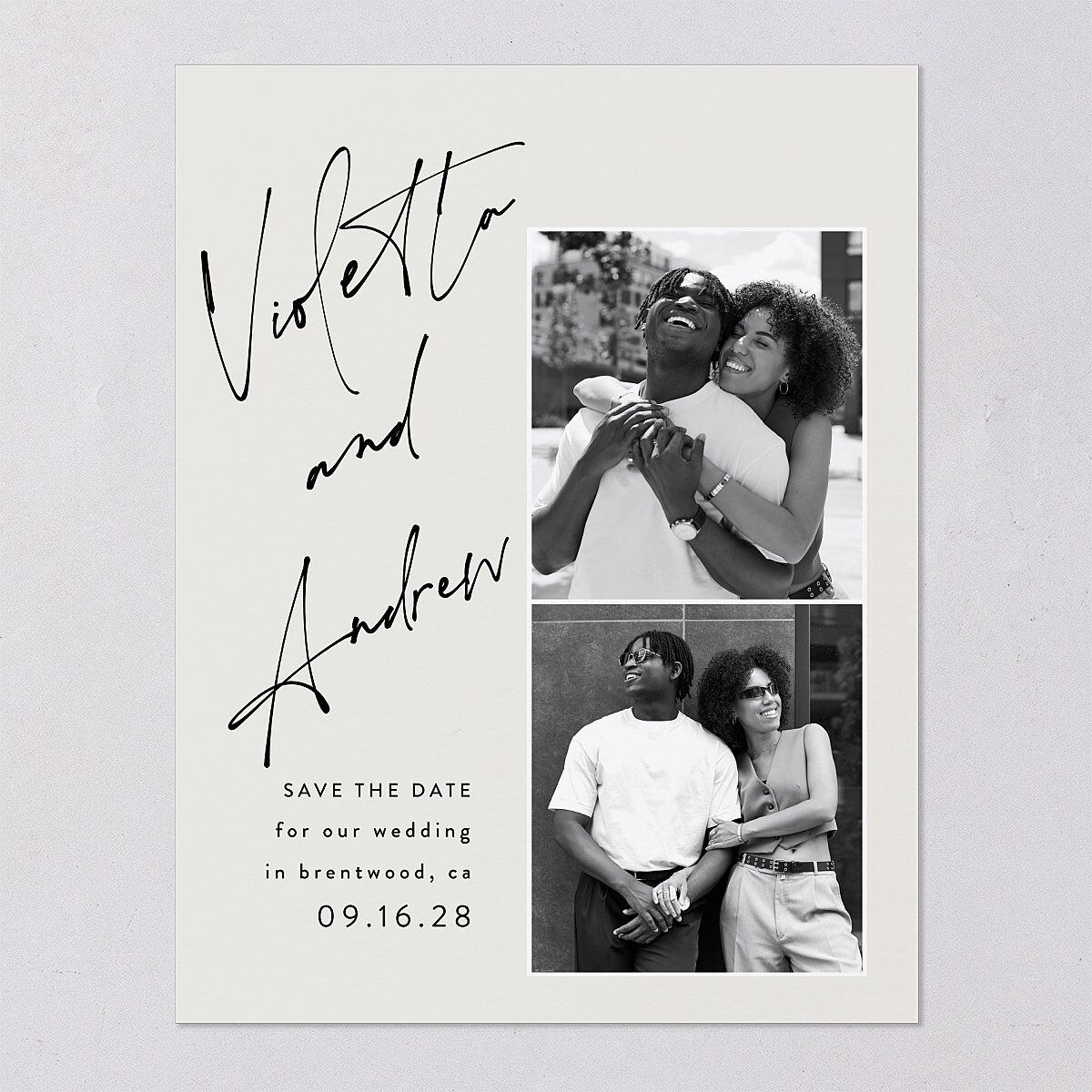 Signed Save the Date Petite Cards — view 7