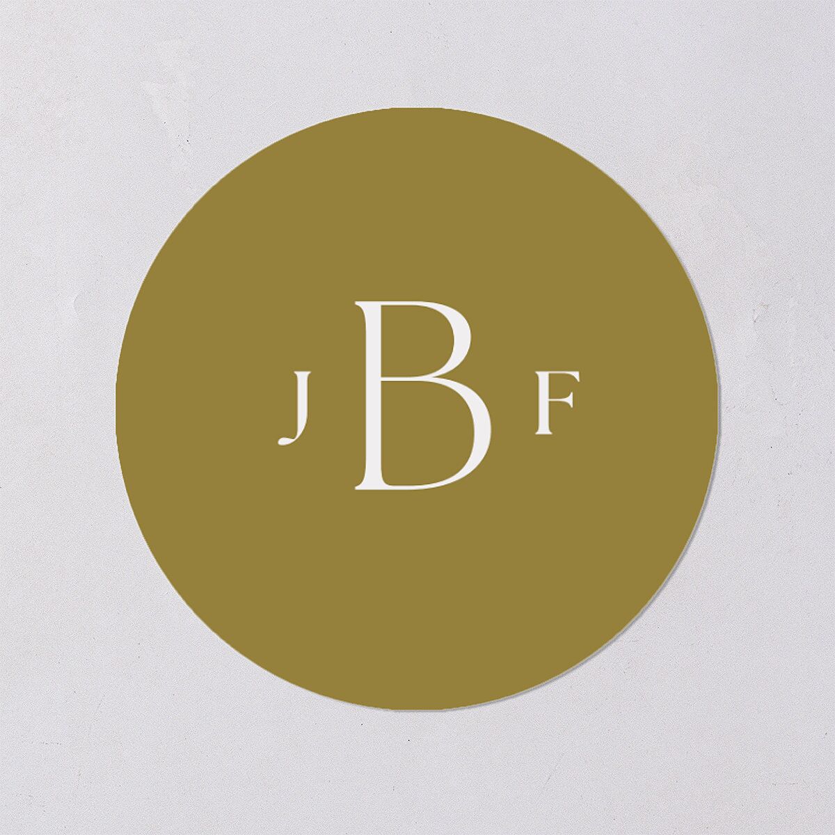 Black Tie Crest Wedding Stickers Pure White Circle