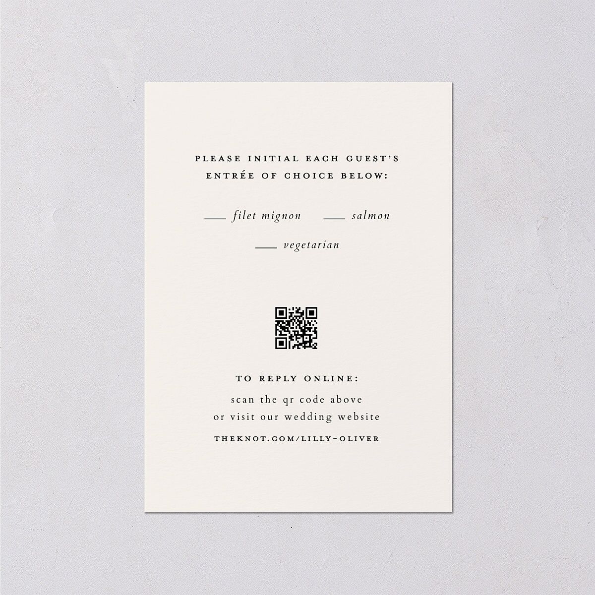 Traditionally Classic Wedding Response Cards Sand Signature Standard