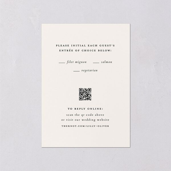 Traditionally Classic Wedding Response Cards Sand Signature Standard