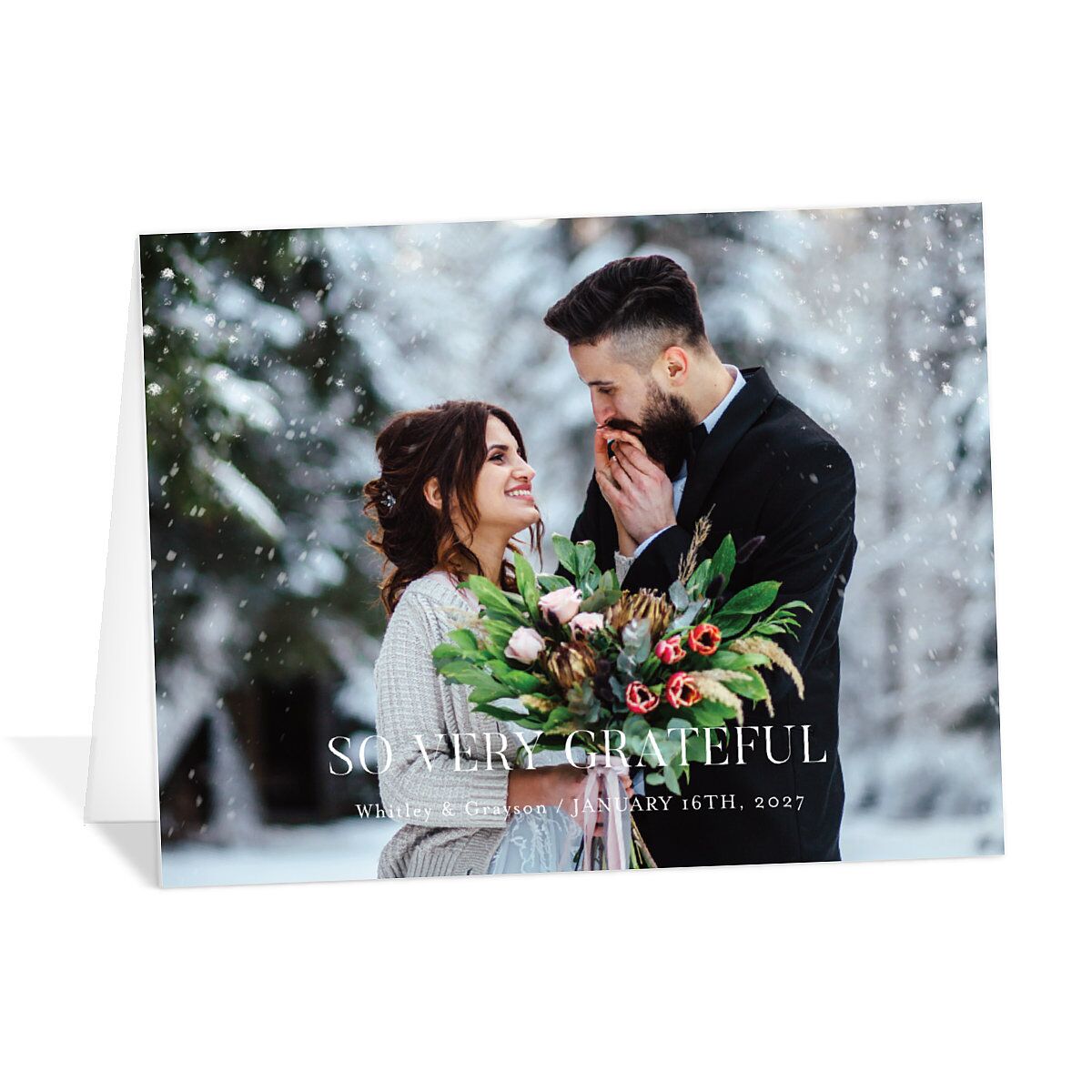 Snowflake Branches Thank You Cards