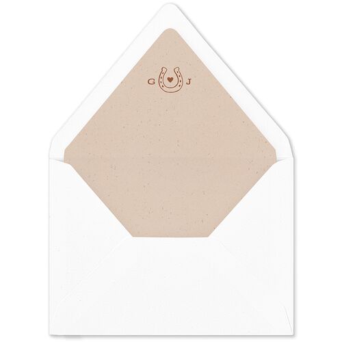 Western I Do BBQ Euro Envelope Liners Saddle Luxe