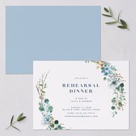 Rustic Greenery Rehearsal Dinner Invitations Cornflower Signature Blank