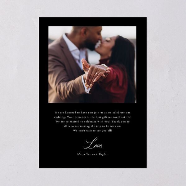 Classic Champagne with Bows Wedding Invitations Pure White Signature Blank No Standard