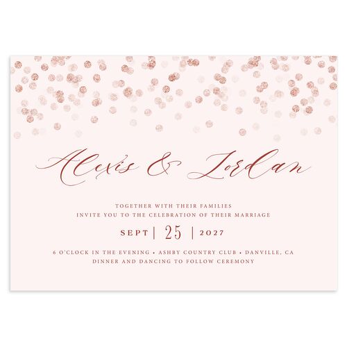 Elegant Glow Wedding Invitations Peony Signature Blank No Standard