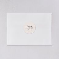 Captured Love Engagement Party Wedding Stickers Pure White Circle