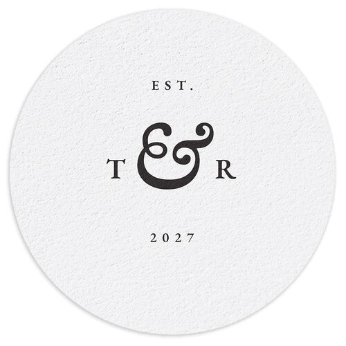 Newspaper Coasters Pure White Cardboard Circle