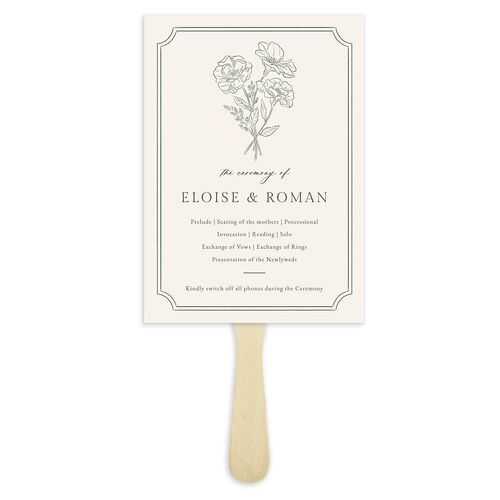 Vintage Botanical Sketch Fan Programs Dark Camo Signature Standard