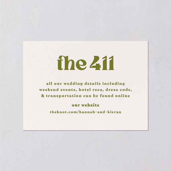 Simple Retro Daisy Wedding Event Detail Cards Meadow Signature Standard