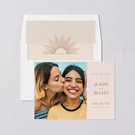Modern Romantic Save The Date Cards Chestnut Signature smooth Blank No