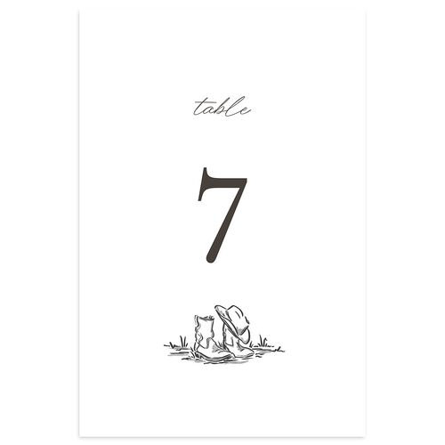 Western Wild Horses Table Numbers Licorice Signature