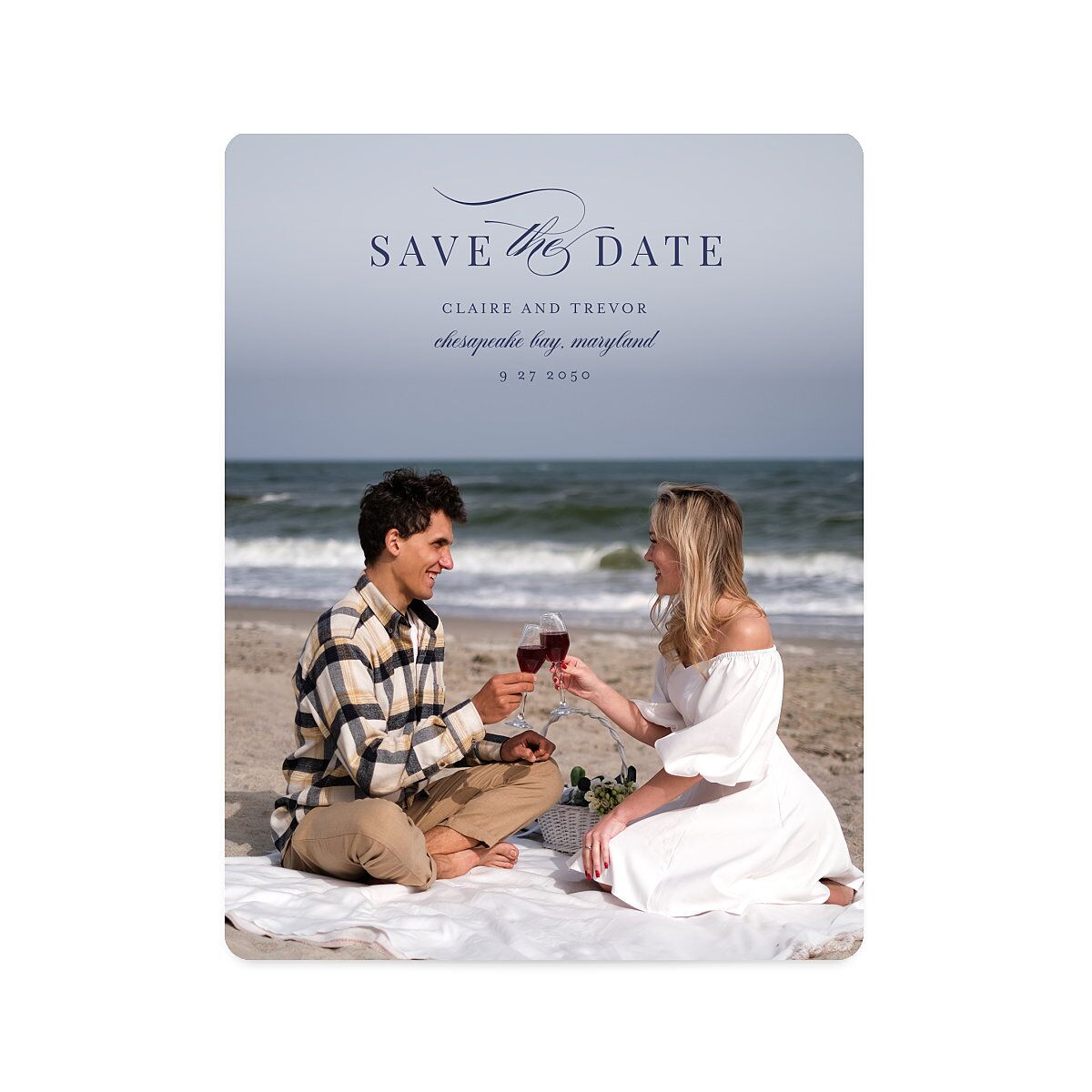 Elegant Lighthouse Save The Date Magnets