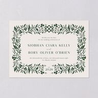 Celtic Knot Save the Date Cards Hunter Green Signature smooth Blank No