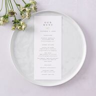 Flourishing Love Menus Gold Pure White Signature