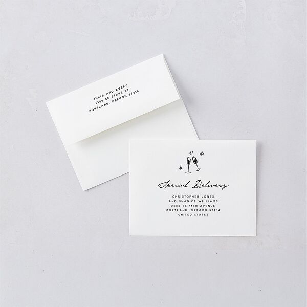 Hand Drawn Cake Save The Date Magnets Pure White Magnet Paper