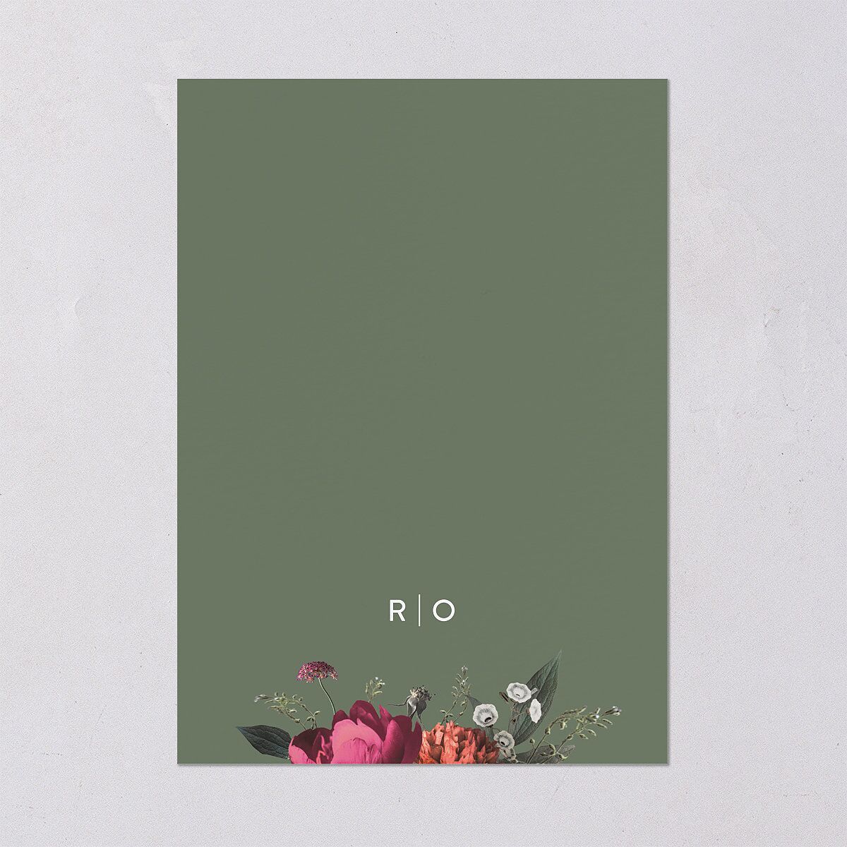 Blooming Botanical Wedding Invitations Midnight Signature Blank No Standard