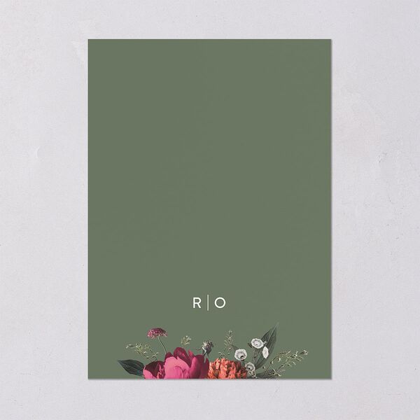 Blooming Botanical Wedding Invitations Midnight Signature Blank No Standard