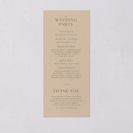 Nordic Folk Wedding Programs Latte Signature