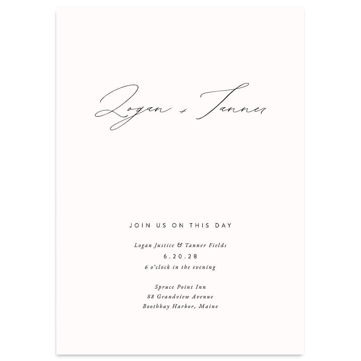 Romantic Minimal Wedding Invitations