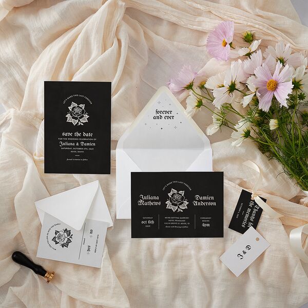 Moody Gothic Rose Favor Gift Tags Midnight Signature