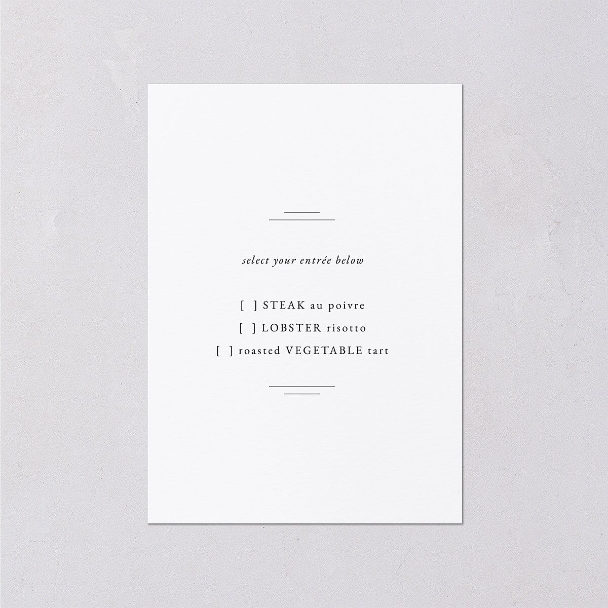 Country Club Wedding Response Cards Pure White Signature Standard