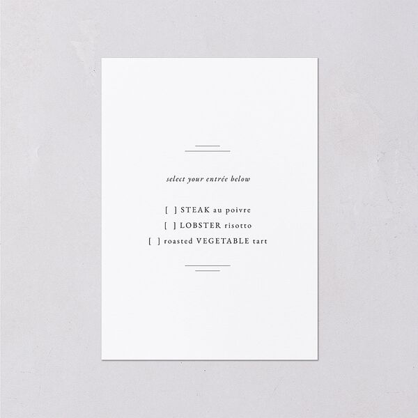 Country Club Wedding Response Cards Pure White Signature Standard