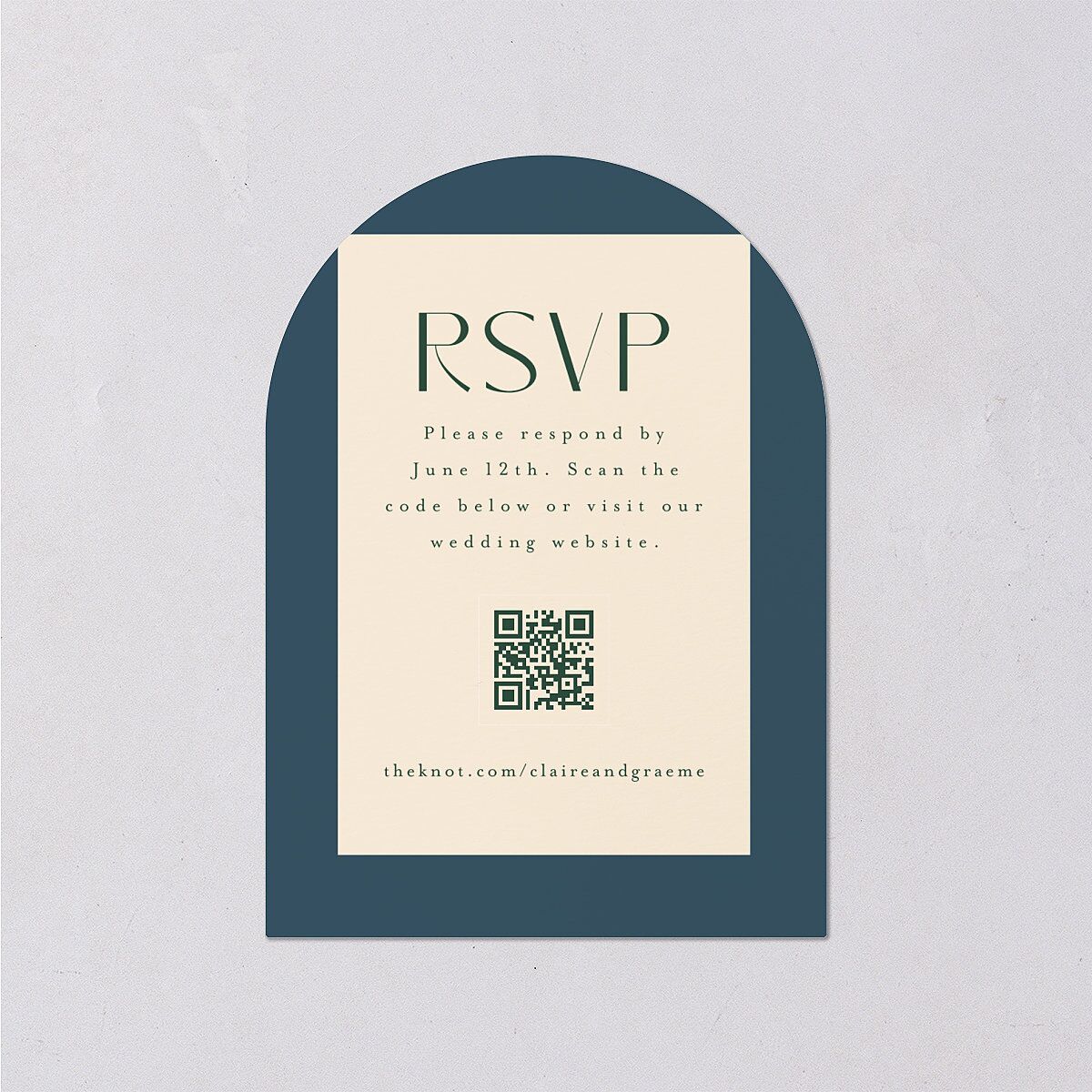 Tartan Crest Wedding Response Cards — view 1