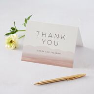 Painted Desert Thank You Cards Dusty Rose