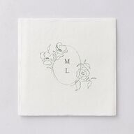 Floral Adornment Luncheon Napkins Eucalyptus Napkin Uncoined